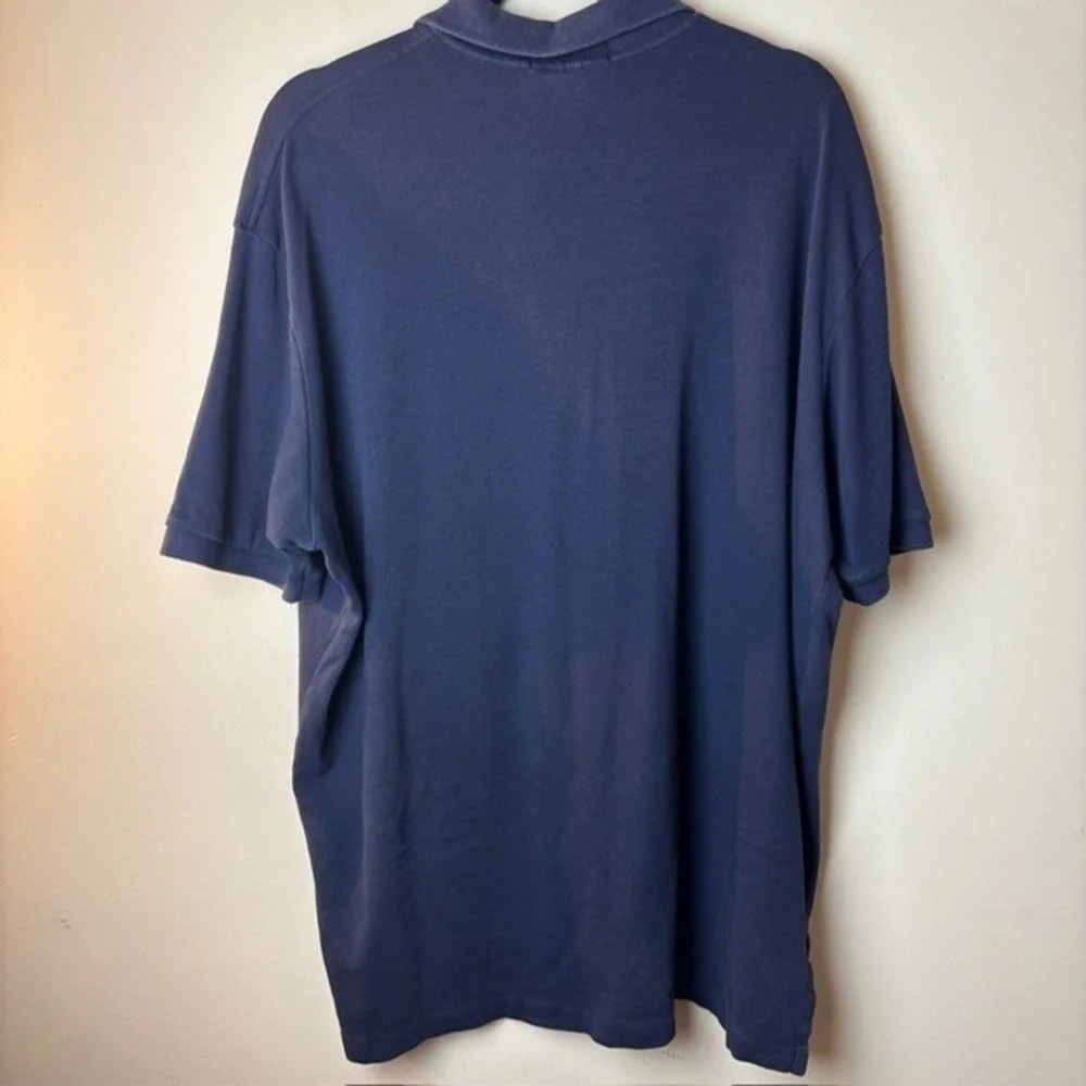 Mens XL Polo Ralph Lauren Polo Shirt Navy Blue Pony Logo Short Sleeve Collared
